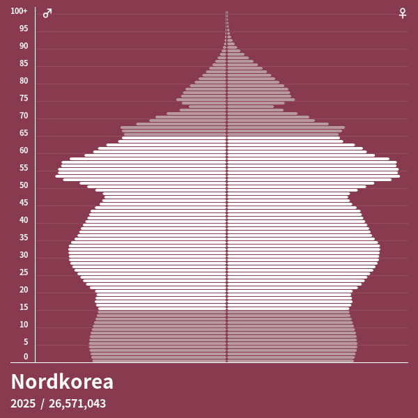 Bevölkerungspyramide Von Nordkorea Im Jahr 2022 Bevölkerungspyramiden 9011