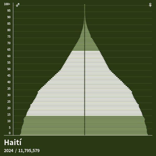 Pirámide de población de Haití en 2024 Pirámides de población