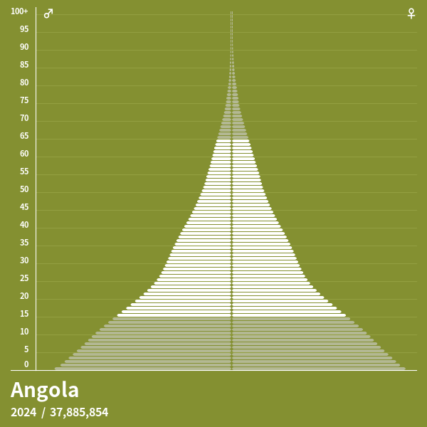 Pyramide de population de Angola 2024 Pyramides de population