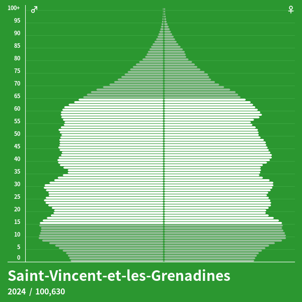 Pyramide de population de SaintVincentetlesGrenadines 2024