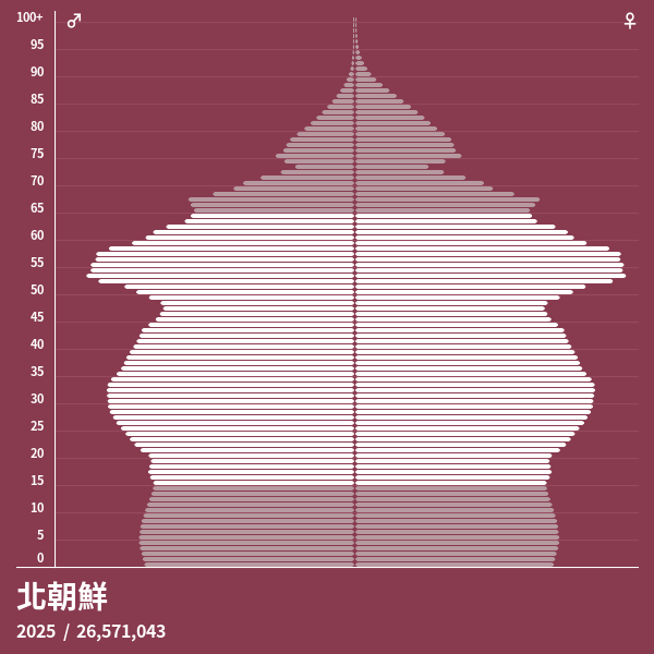 北朝鮮の 22 年の人口ピラミッド 人口ピラミッド